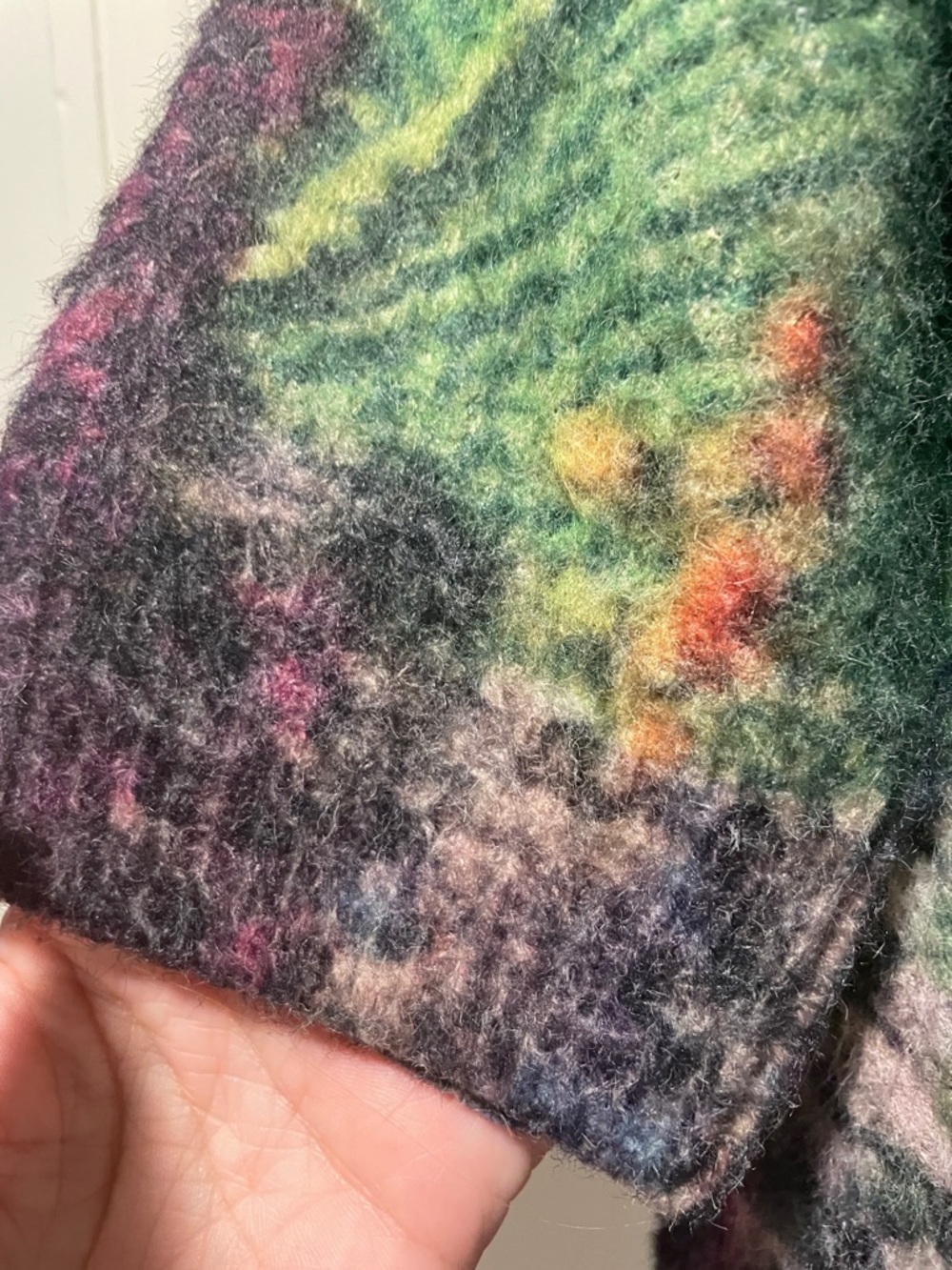 Sunset and Landscape Scene Textured Poly Soft Sweater - Picture 6 of 8